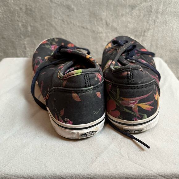 Vans Authentic Low Pro Floral Sneakers In Black Bloom Size 7.5 - Picture 4 of 5